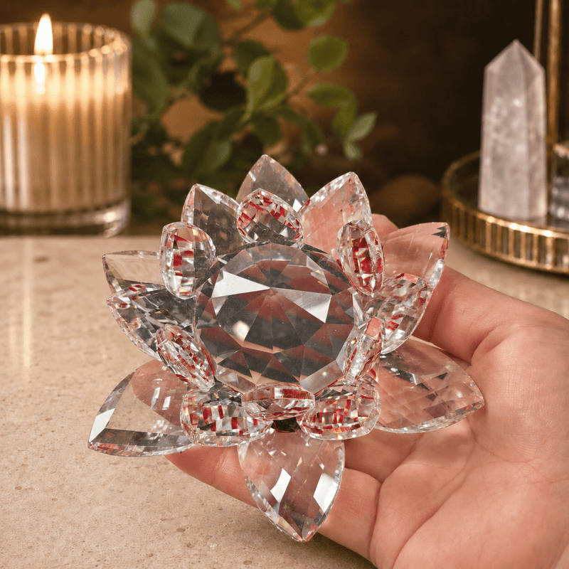 12cm Glass Lotus