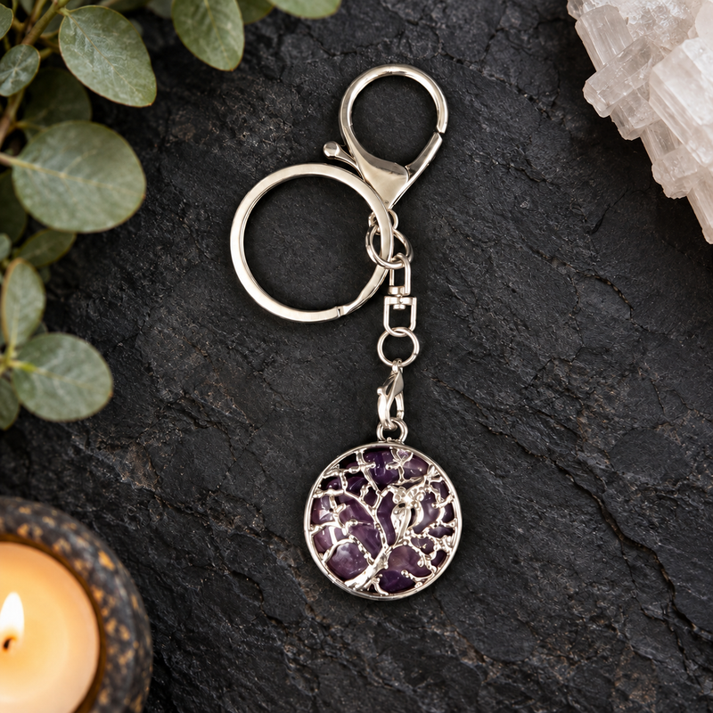 Owl Gemstone Keyrings