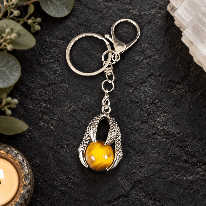 Dragon Claw Gemstone Keyrings