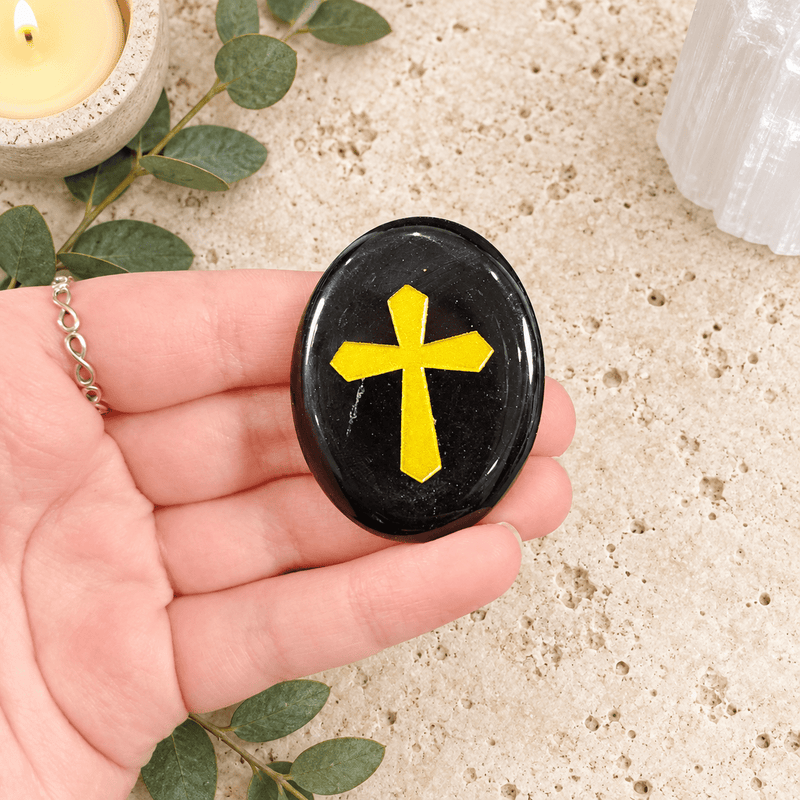 Cross on Gemstone Palm