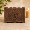 Carved Tree Keepsake Wooden Box