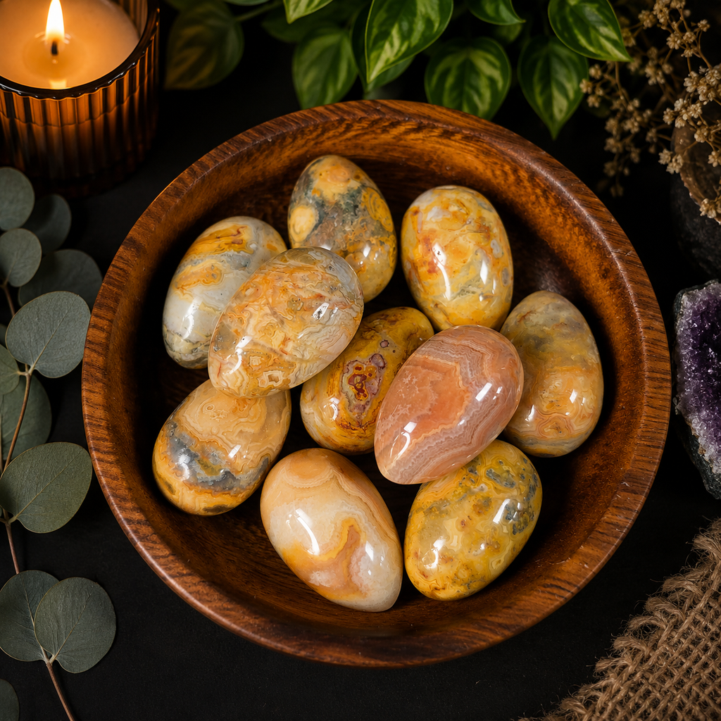 3cm Gemstone Egg - Crazy Lace Agate