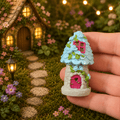 6cm Blue Fairy Garden House