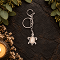 Rose Quartz Turtle Gemstone Keyring