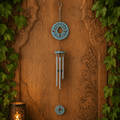 91cm Turquoise Lotus Metal Windchime