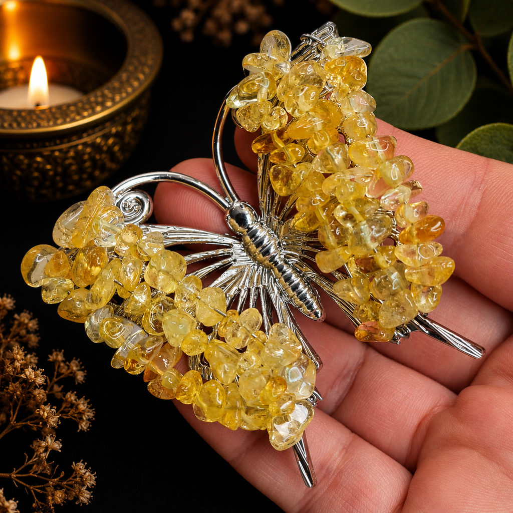 Gemstone Butterfly - Citrine