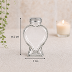 Large 225ml Heart Glass Jar