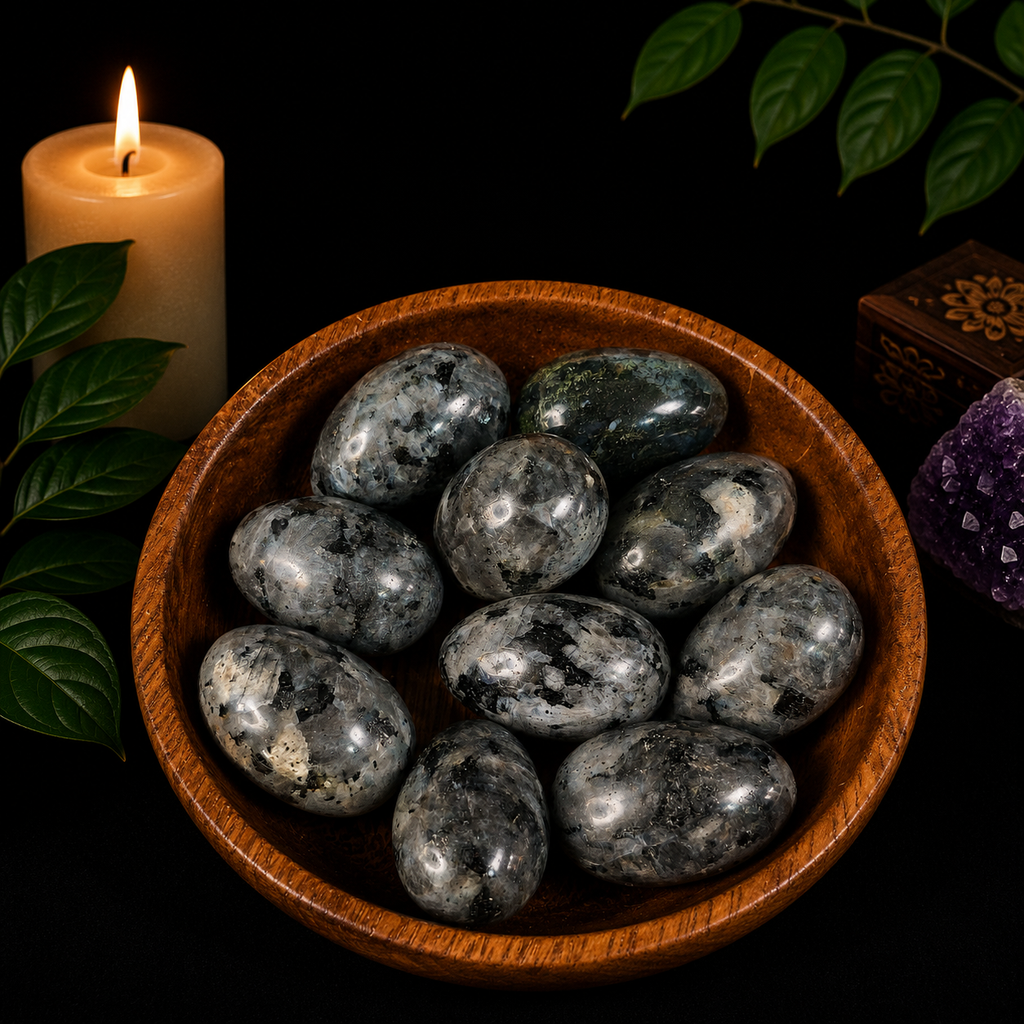 3cm Gemstone Egg - Larvikite