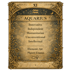 Aquarius Zodiac 4cm Magnet