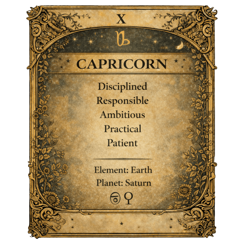 Capricorn Zodiac 4cm Magnet