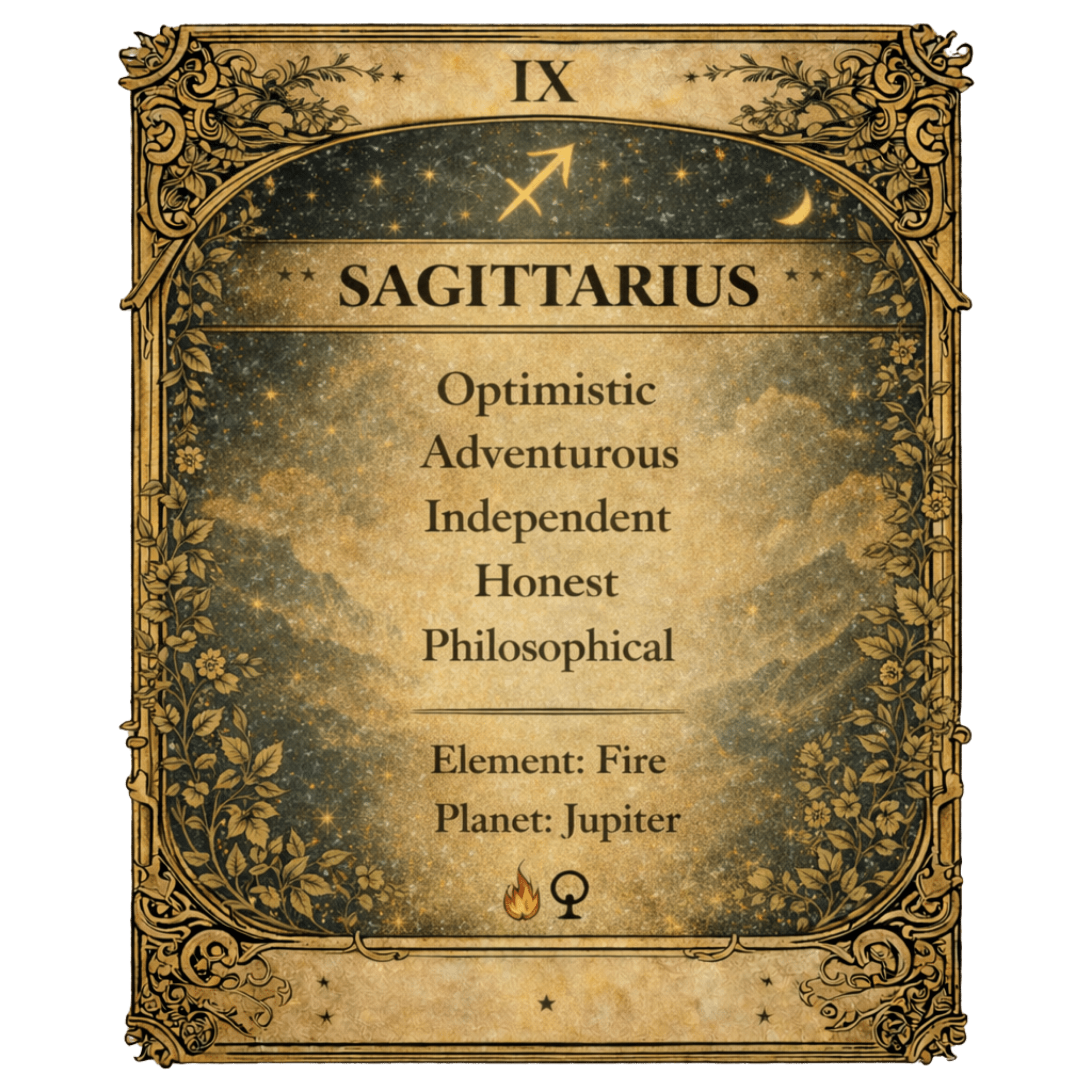 Sagittarius Zodiac 4cm Magnet