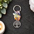 Tree of Life Chakra Gemstone Keyring