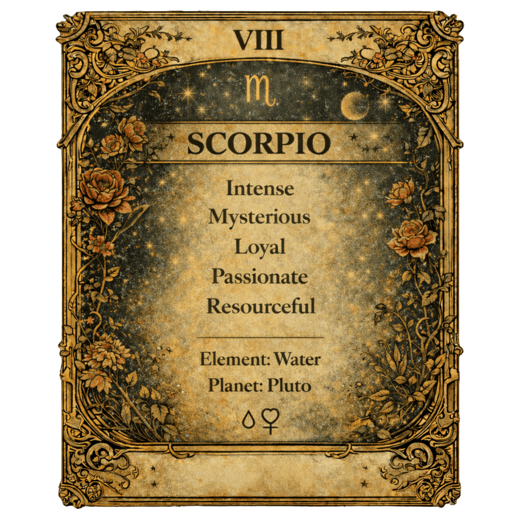 Scorpio Zodiac 4cm Magnet