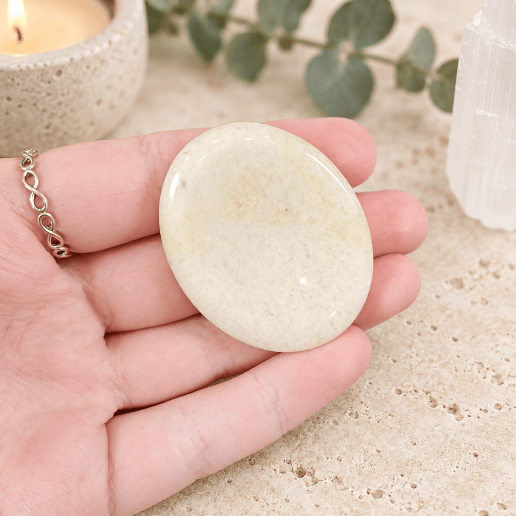 Yellow Aventurine Oval Shape Worry Stone (Thumb Stone)