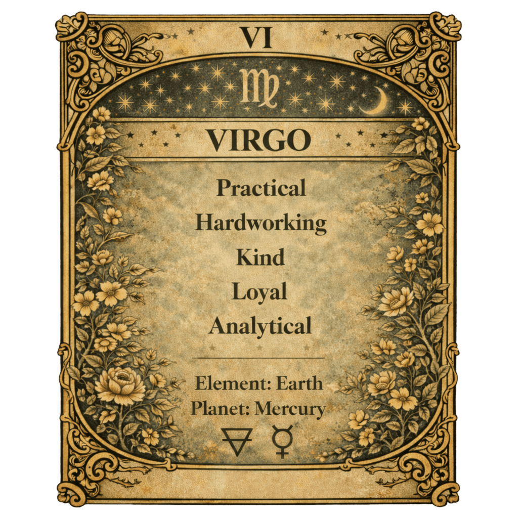 Virgo Zodiac 4cm Magnet