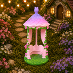 26cm Purple Top Fairy Garden Gazebo