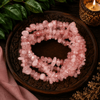 Strawberry Quartz Gemstone Chip Bracelet