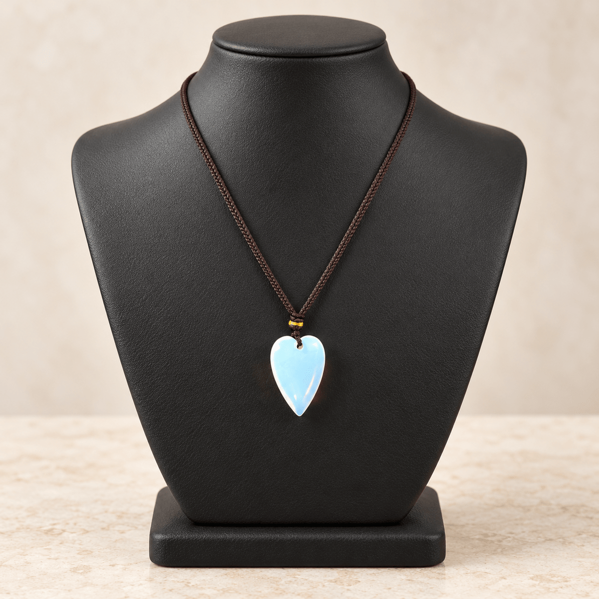 Opalite 60cm Adjustable Heart Necklace