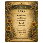 Leo Zodiac 4cm Magnet - I Heart Crystals