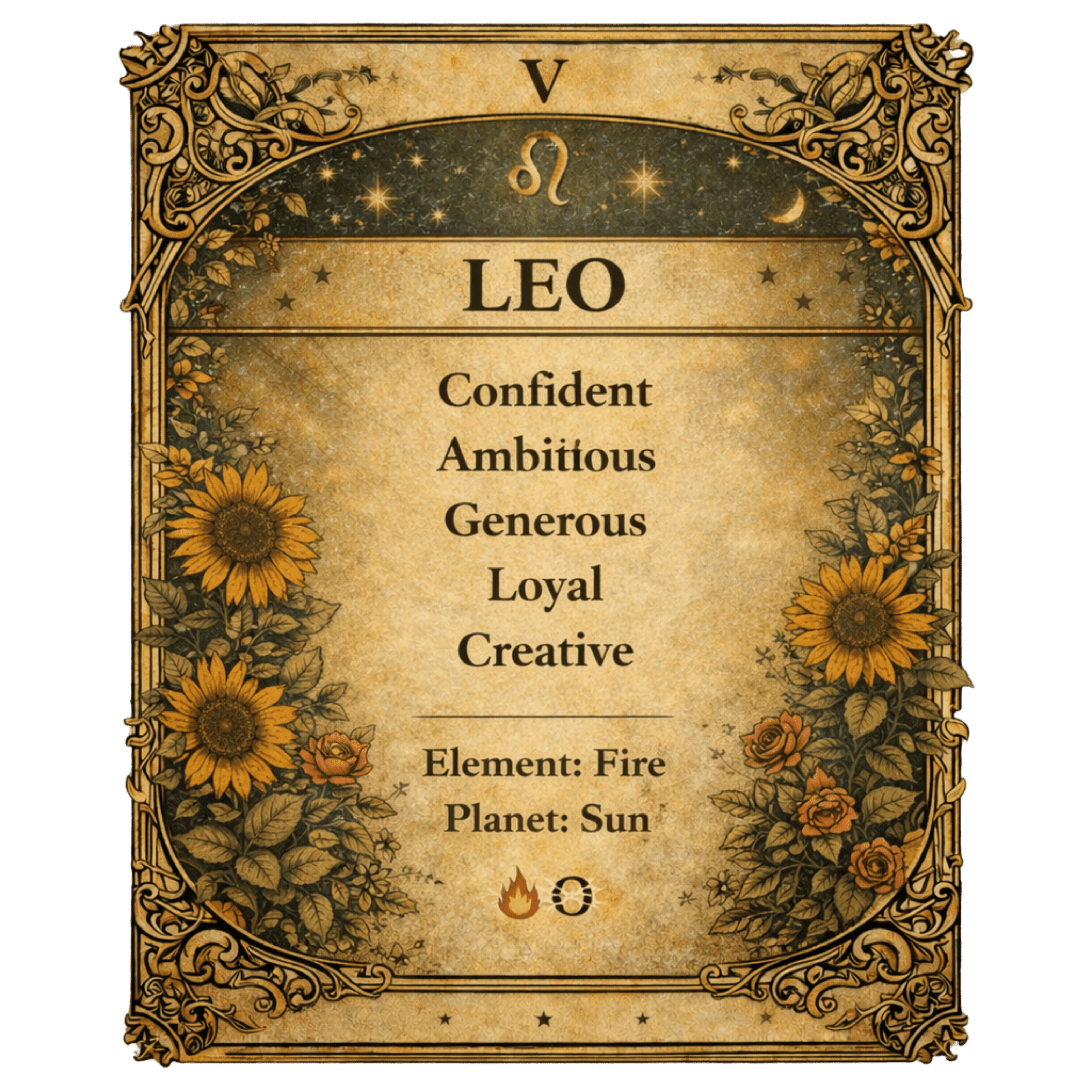 Leo Zodiac 4cm Magnet - I Heart Crystals