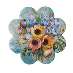 Set of 4 Blue Flower Ceramic Coasters