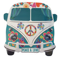 Peace & Love Kombi  Ceramic Trivet