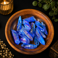 100g Aura Coated Quartz Pieces - Blue