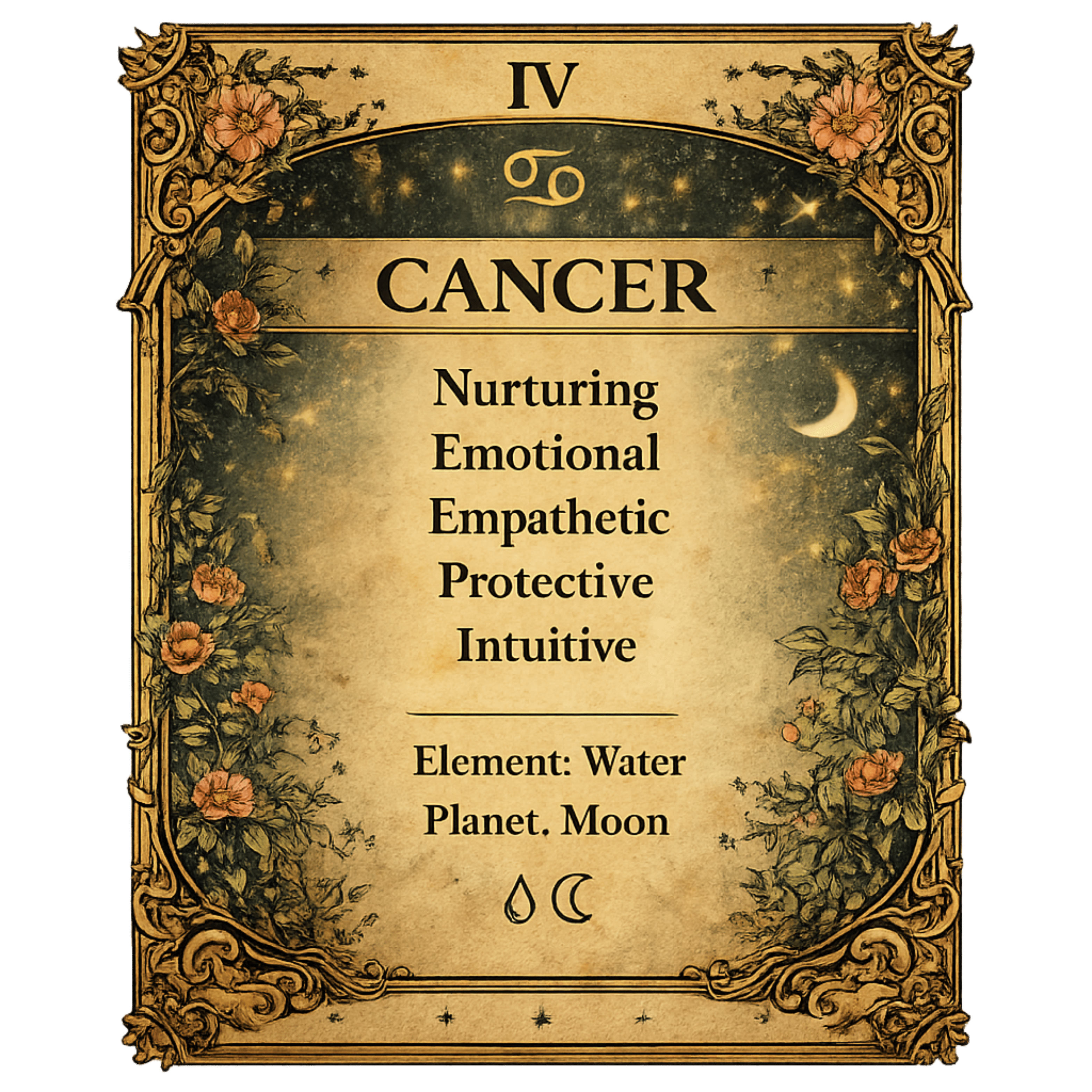 Cancer Zodiac 4cm Magnet - I Heart Crystals
