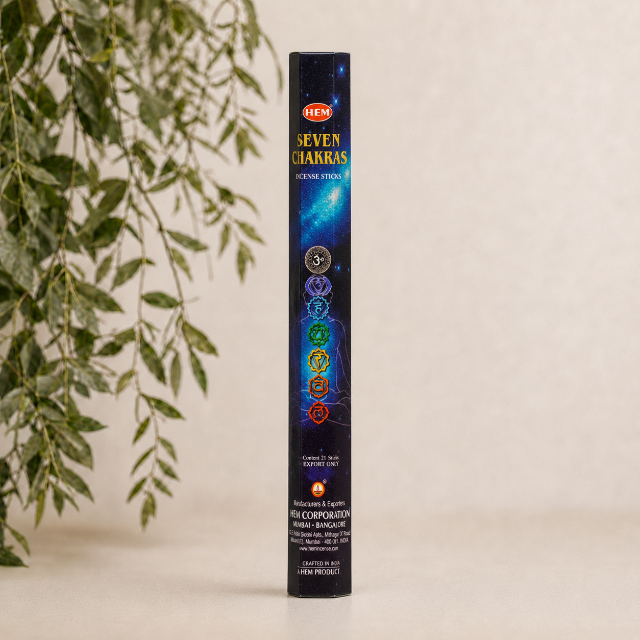 Seven Chakras Hem Incense Sticks - 20 sticks