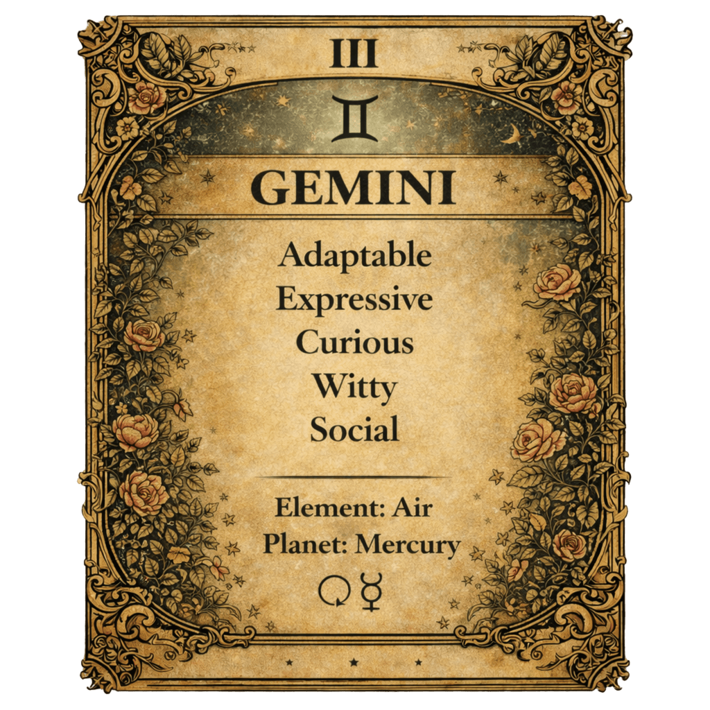 Gemini Zodiac 4cm Magnet - I Heart Crystals