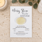 Yellow Aventurine Oval Shape Worry Stone (Thumb Stone)
