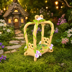 15cm Fairy Garden Bed with Purple Flowers