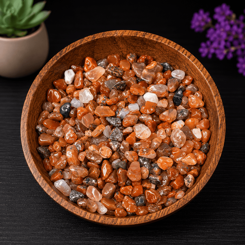 100g Red Agate Gemstone Chips