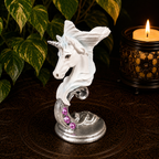White Unicorn Sphere Stand