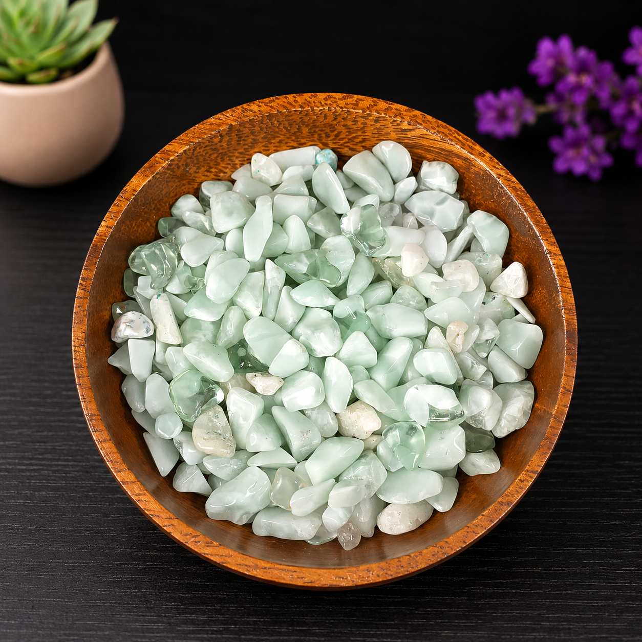 Gemstone Chips 100g - Green Moonstone