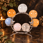 Silver Metal Butterfly Sphere Stand