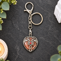 Mahogany Obsidian Dragon Heart Keyring