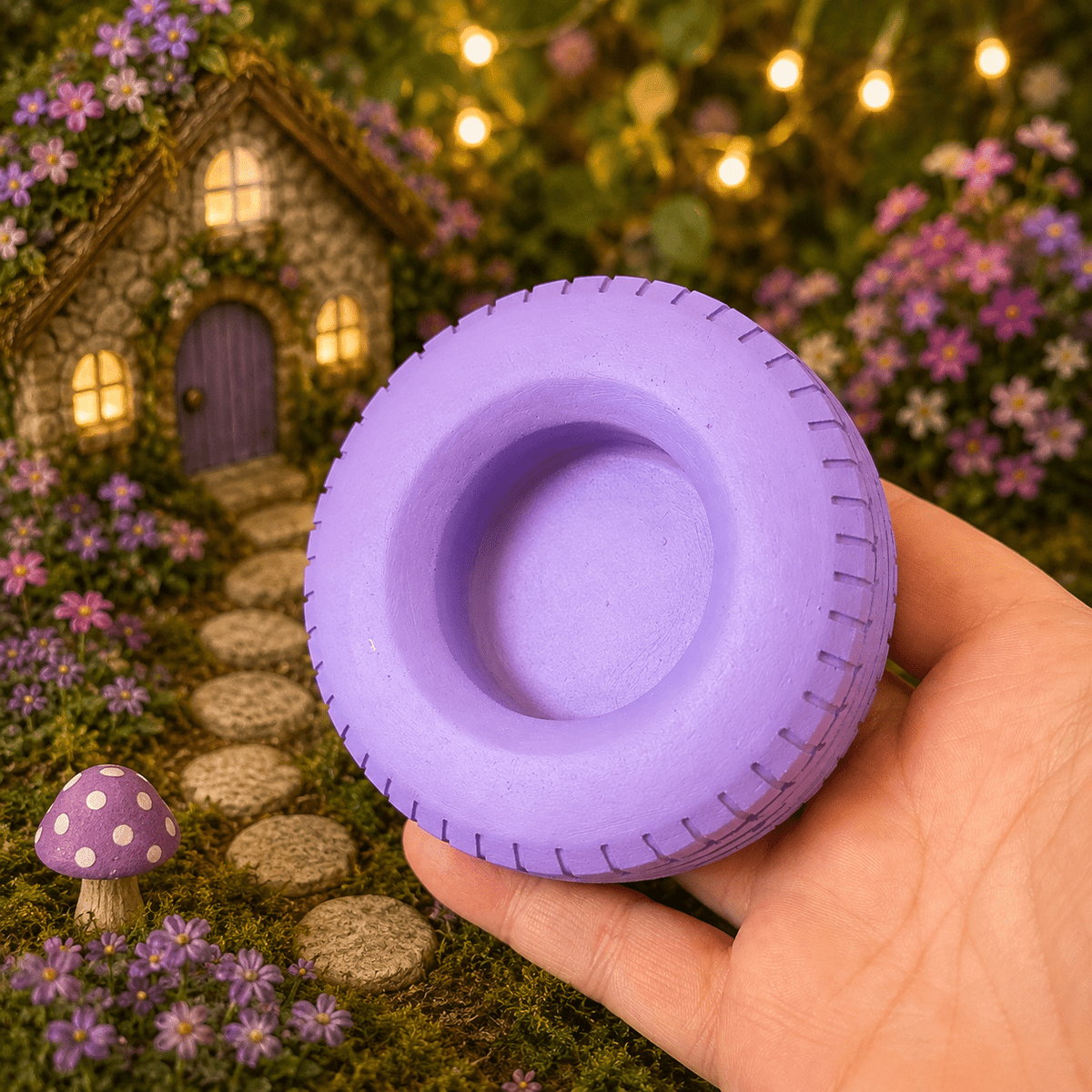 10cm Large Purple Tyre