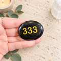 333 Obsidian Angel Number Palm - Protection from the Universe