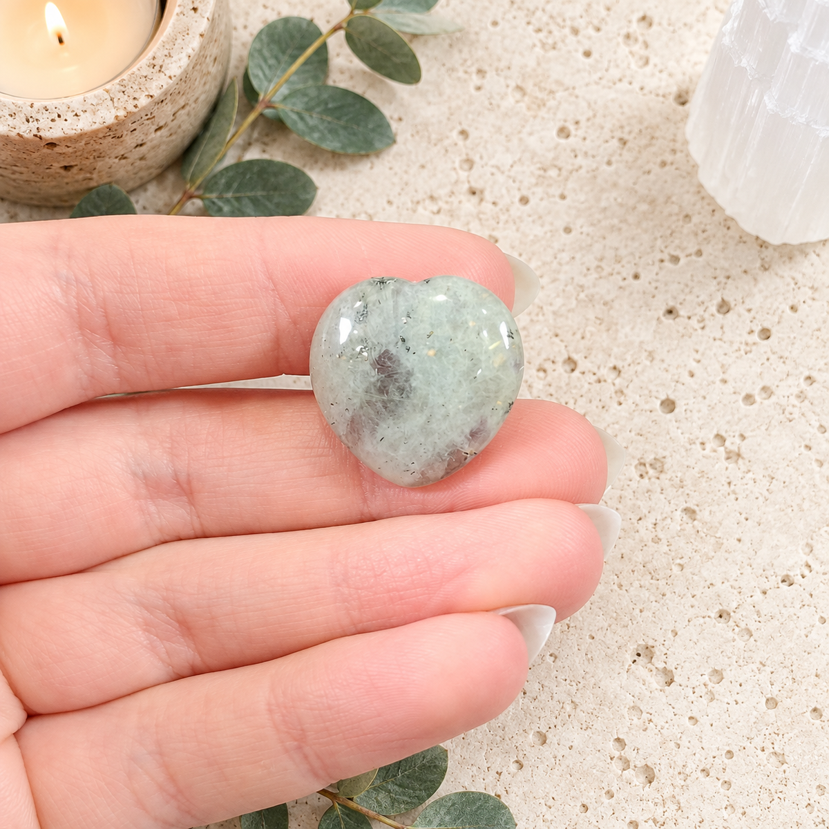 Labradorite 2cm Gemstone Heart