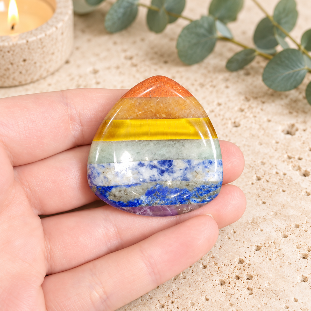 4cm Chakra Triangle Worry Stone