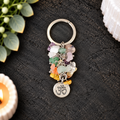 6.5cm Om Chakra Gemstone Keyring