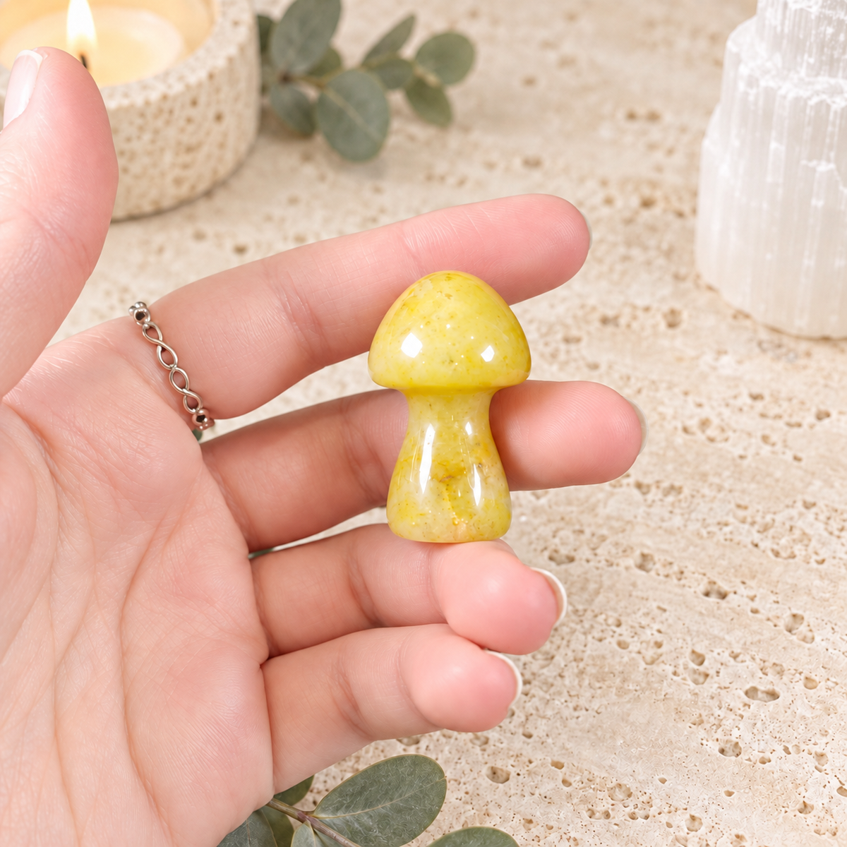 Yellow Aventurine 4cm Gemstone Mushroom