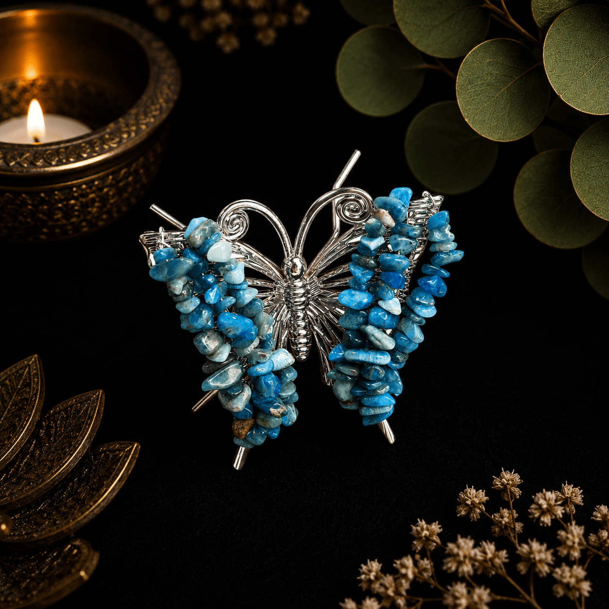 Apatite Gemstone Butterfly