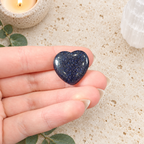 Blue Goldstone 2cm Gemstone Heart