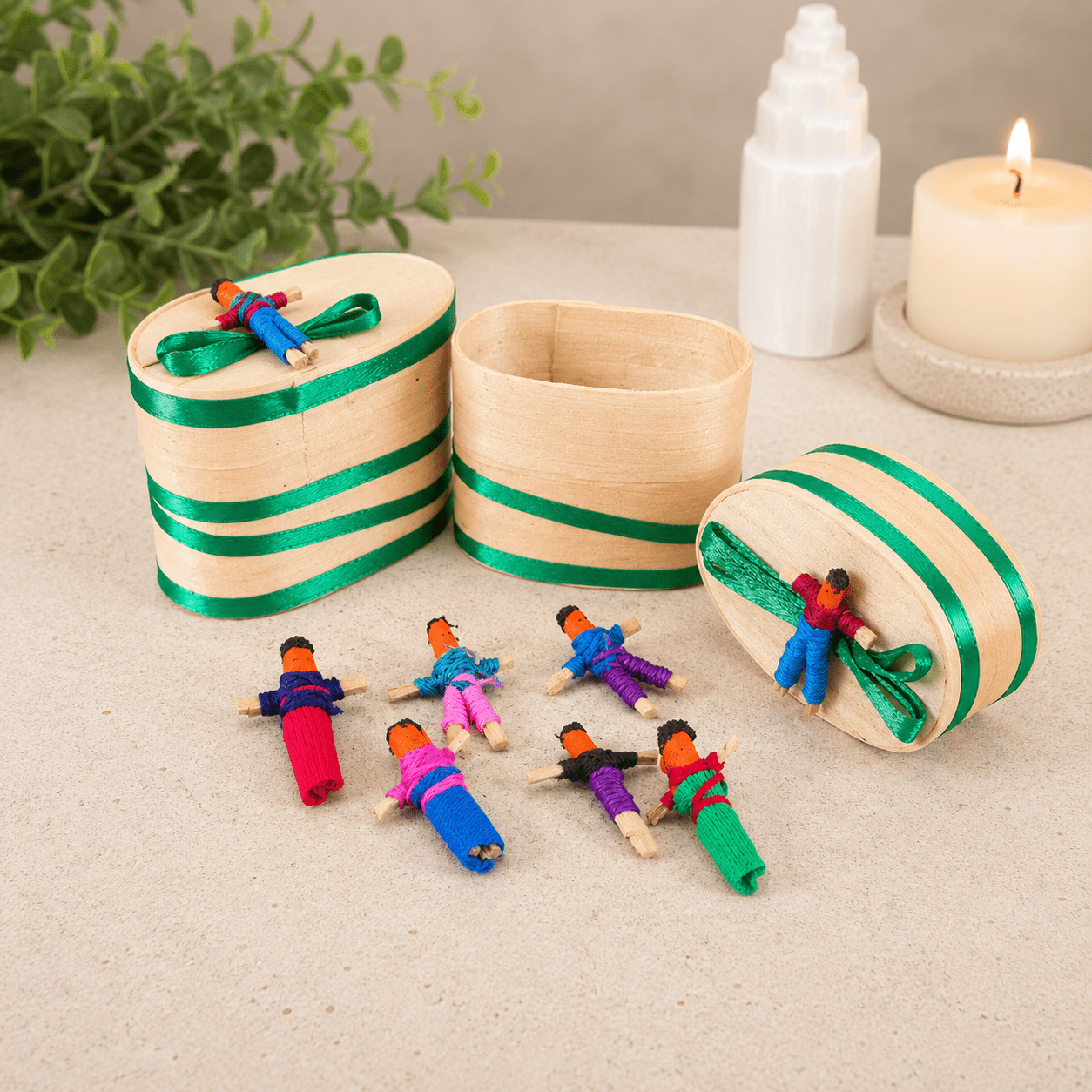 Guatemalan Worry Dolls - Dark Green