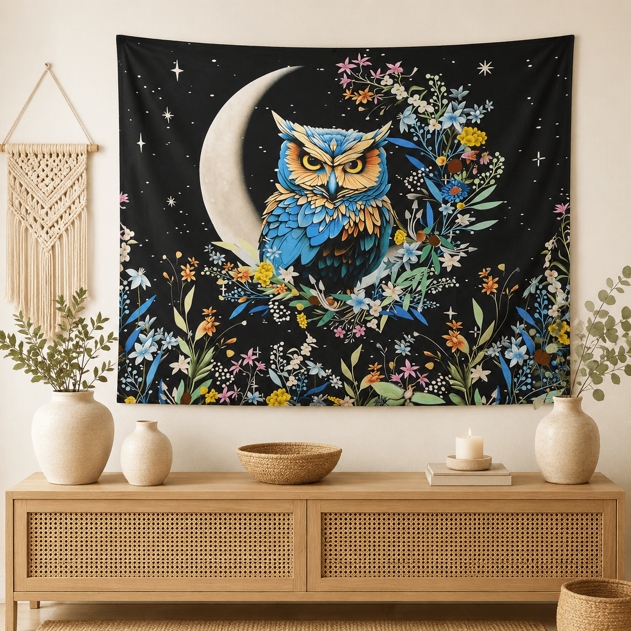 Owl & Moon Wall Hanging