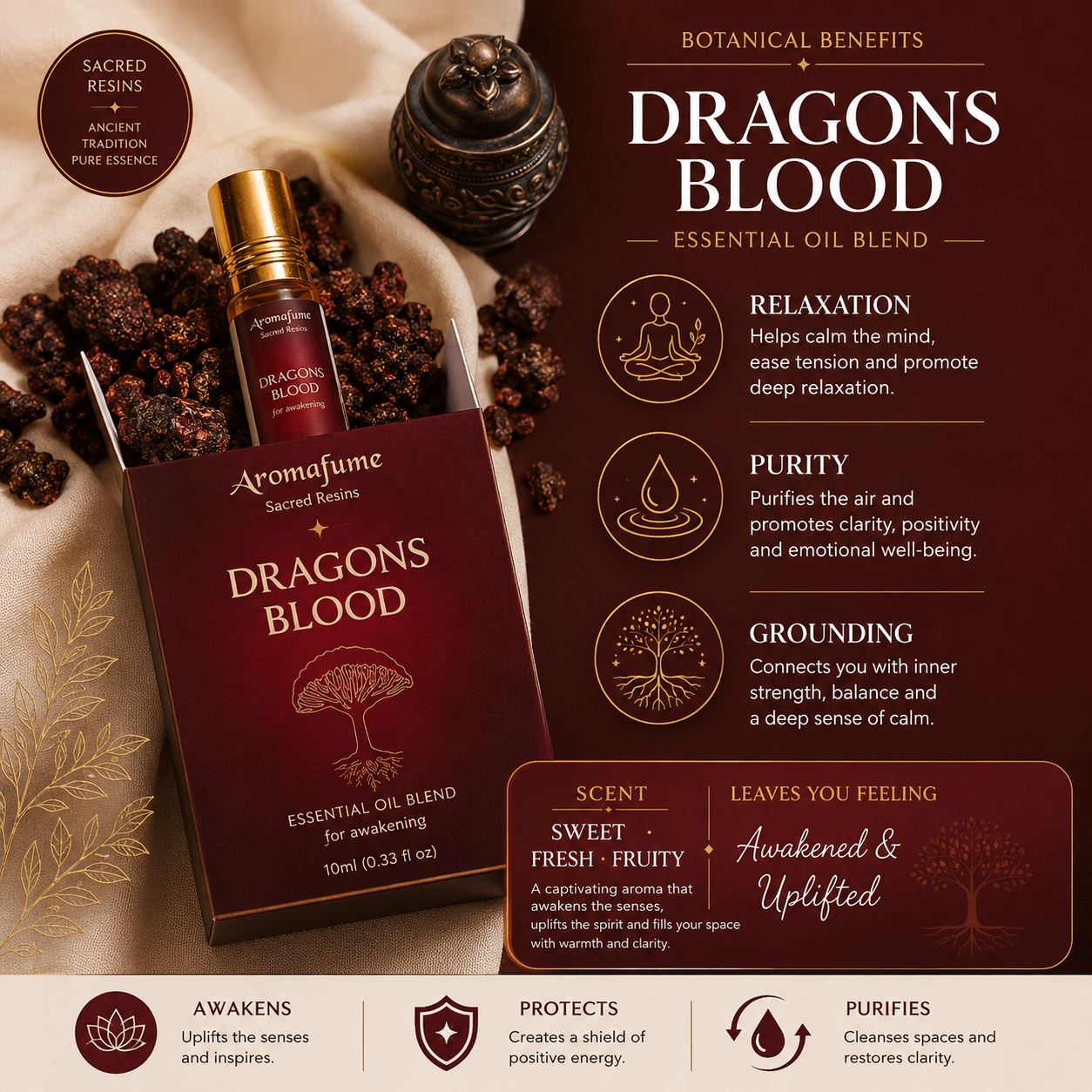 Dragon's Blood Essential Oil Roll-On 10ml