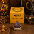 Amber Smudge Beads with Holder