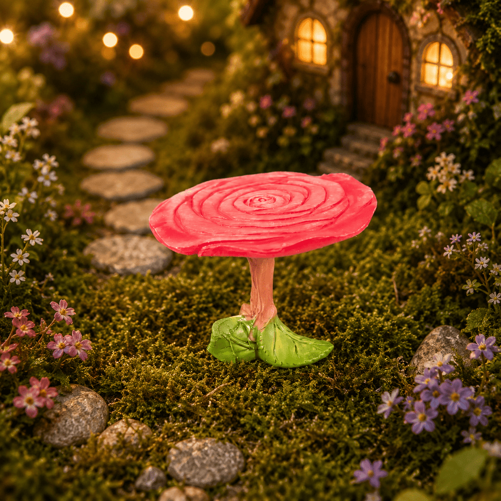 8cm Rose Fairy Garden Table